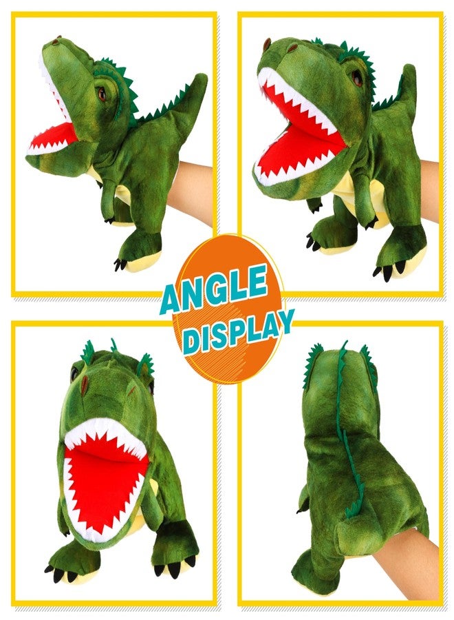 Easfan Plush Dinosaur Hand Puppet with Movable Mouth T-Rex Stuffed Animal Puppet for Imaginative Pretend Play Storytelling Gifts for Kids Boys Girls on Birthday Christmas, 11'' - Image 5